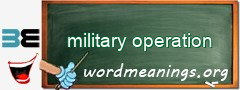 WordMeaning blackboard for military operation